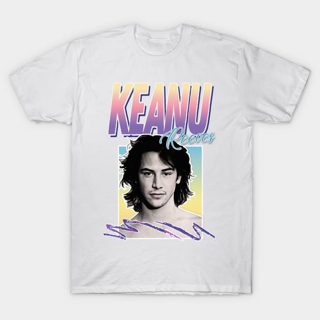 Keanu Reeves 90s Styled Aesthetic Design T-Shirt by DankFutura